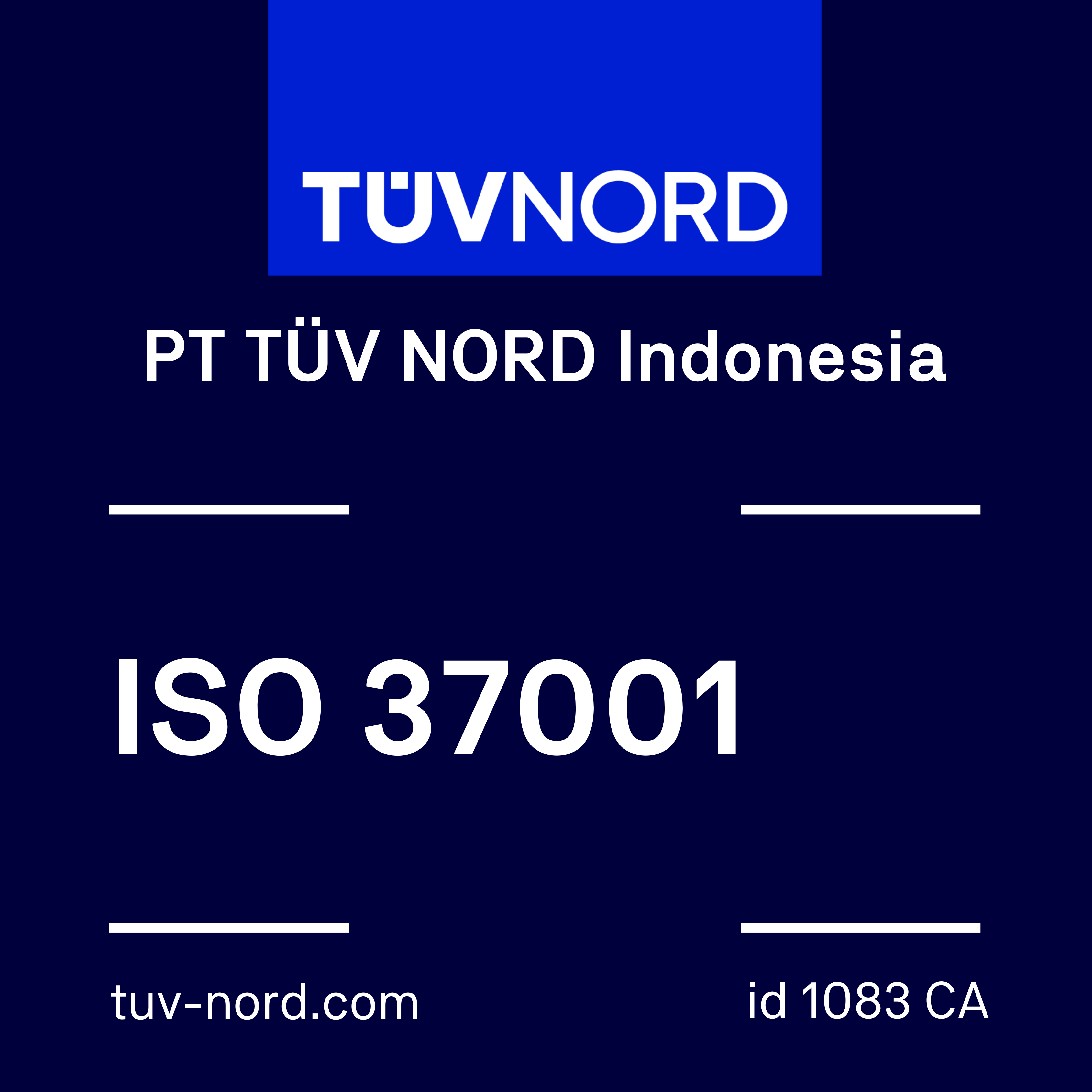 ISO 37001 anti-bribery badge